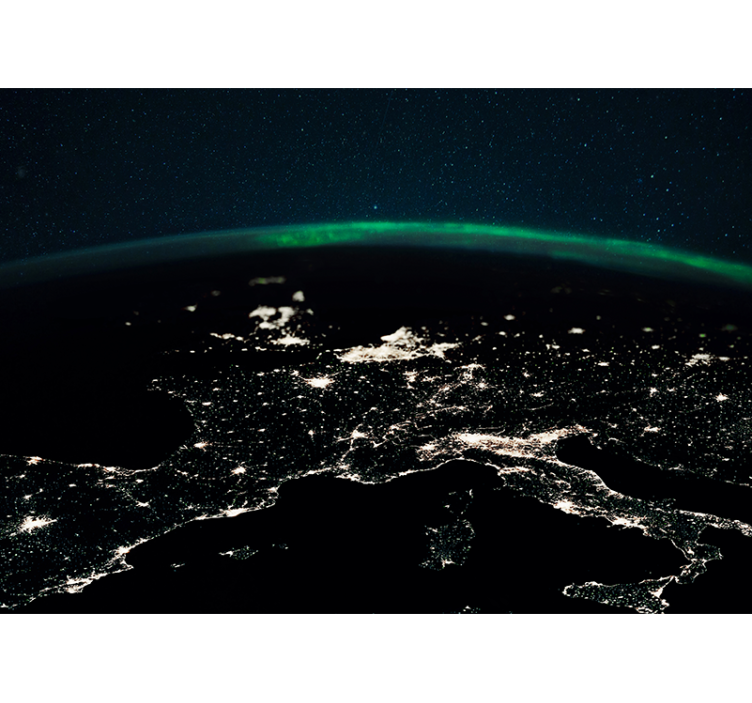 Fototapete weltraum luftaufnahme der erde - TenStickers