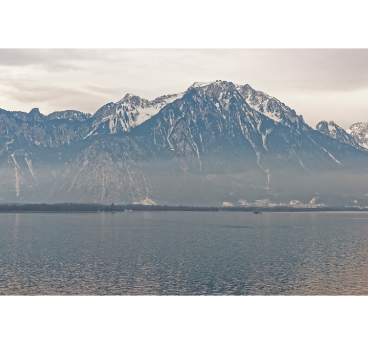 Fototapete Genfersee mit Berg - TenStickers