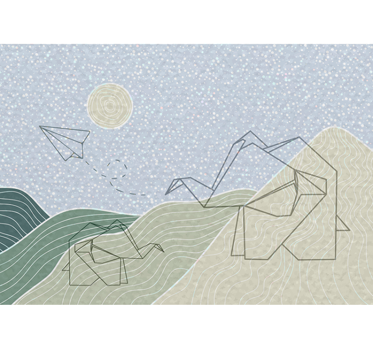 Fototapete Kinderzimmer japandi-elefanten-design - TenStickers