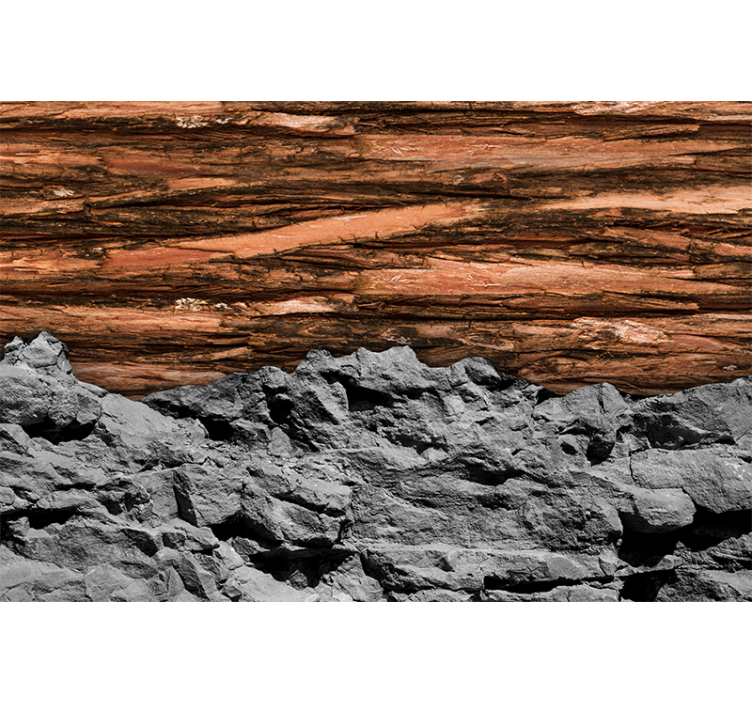 Fototapete Wohnzimmer erdig strukturierte schichten - TenStickers