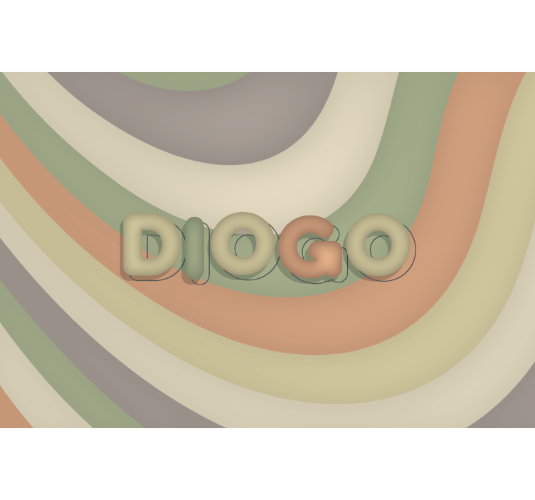 Fototapete Kinderzimmer geschwungene streifen mit namen - TenStickers