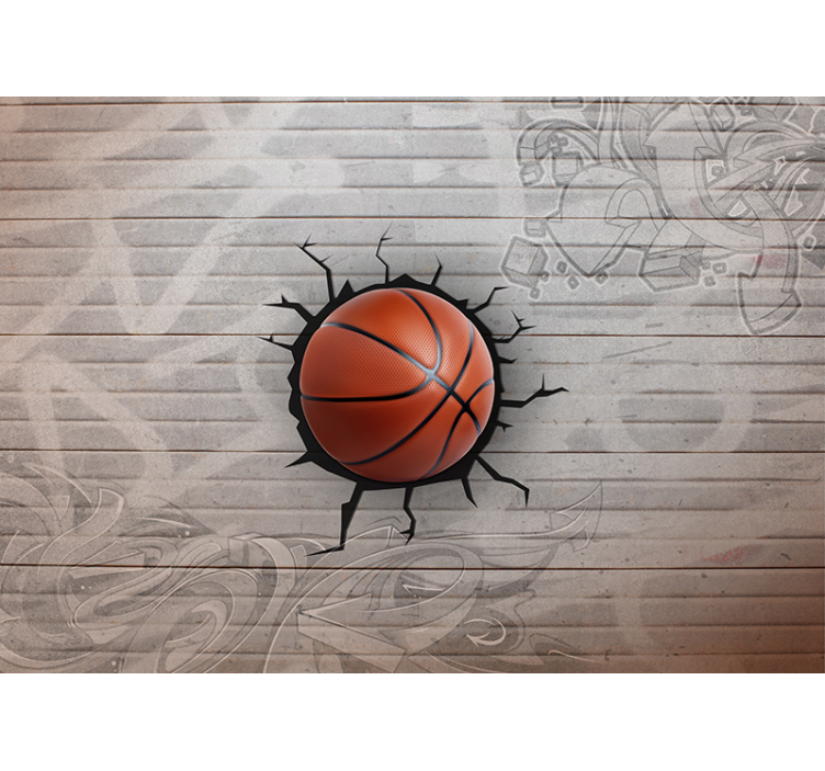 Fototapete 3D Graffiti Basketball - TenStickers