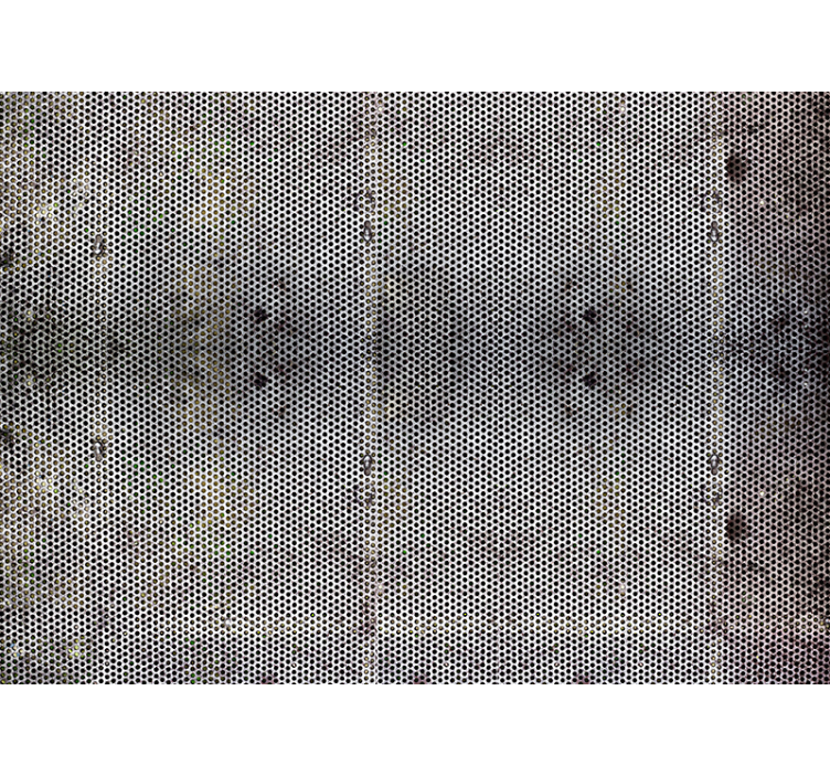 Fototapete Muster durchlochtes Metall - TenStickers