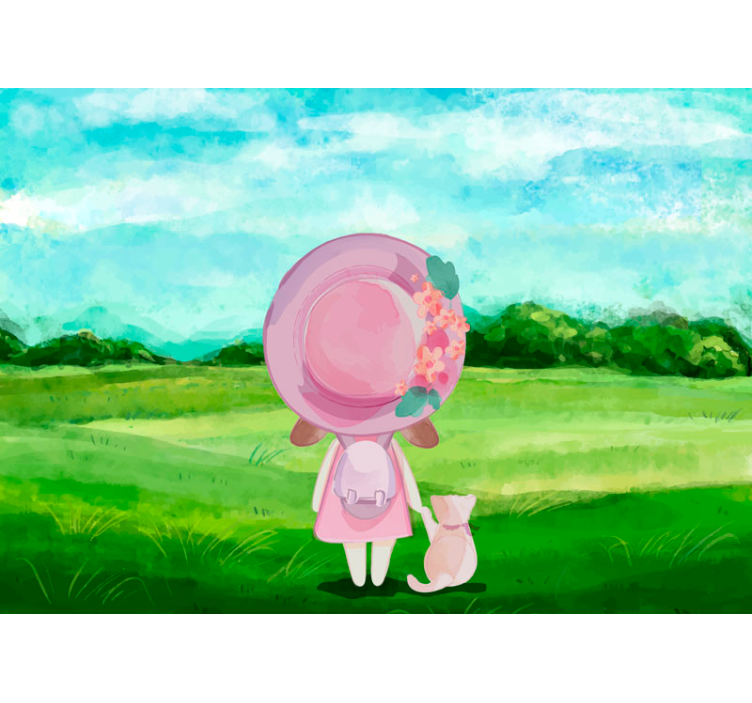 Fototapete Kinderzimmer pastorale fantasieszene - TenStickers