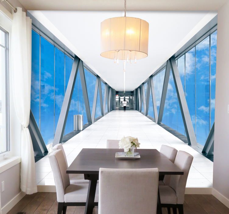 Fototapete 3D großzügiger flurblick - TenStickers