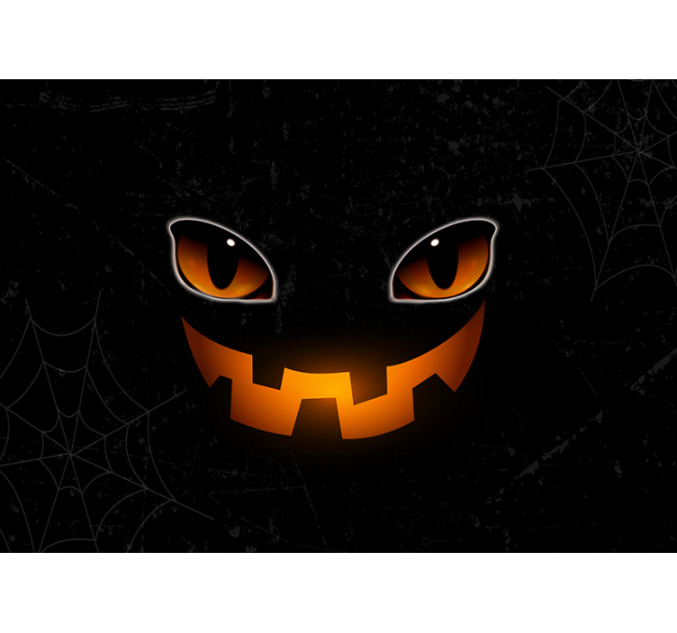 Halloween Fototapete gruselige kürbisaugen - TenStickers