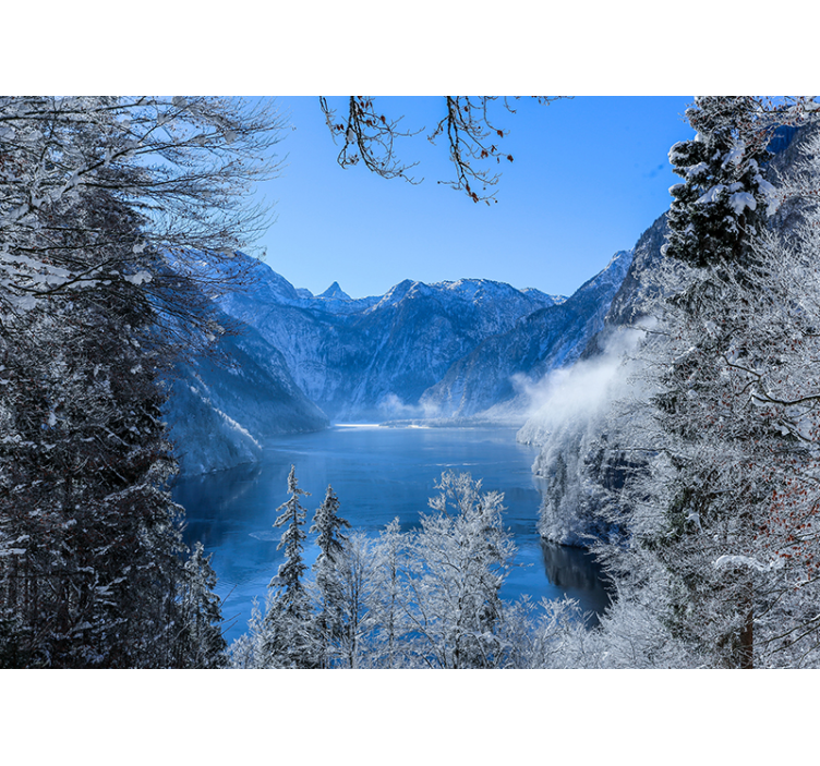 Fototapete landschaften icy alpine lake - TenStickers