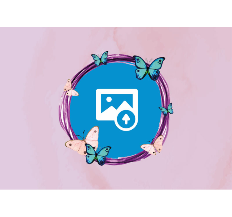 Fototapete blumen sonnenblume mit schmetterlingen - TenStickers