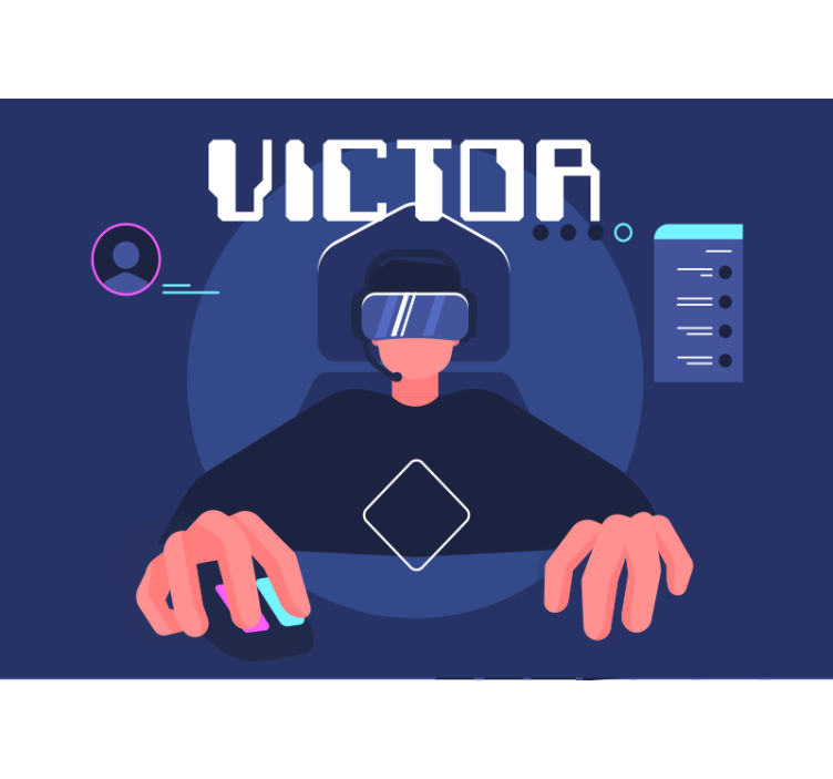 Fototapete Musik virtuelle realität für spiele - TenStickers