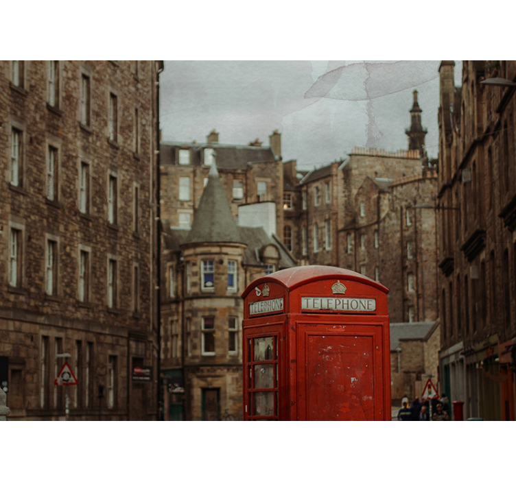 Fototapete london mit ikonischer telefonzelle - TenStickers