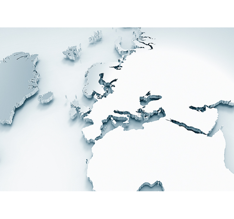 Fototapete weltkarte umfangreiche weltkarte - TenStickers