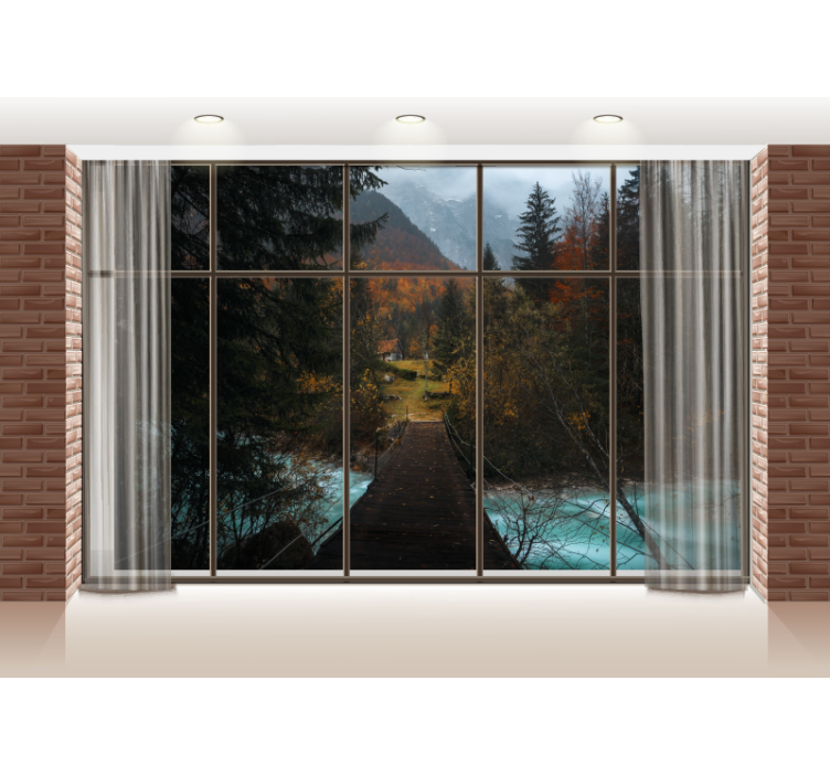 Fototapete landschaften bergweg szene - TenStickers