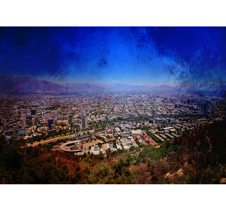 Fototapete Städte verschwommene panoramasicht - TenStickers