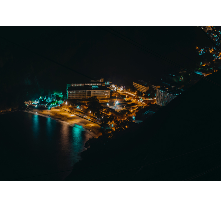 Fototapete städte nachtsicht auf die stadt - TenStickers