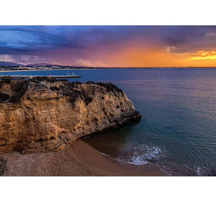 Fototapete Landschaften blick auf die klippen am meer - TenStickers