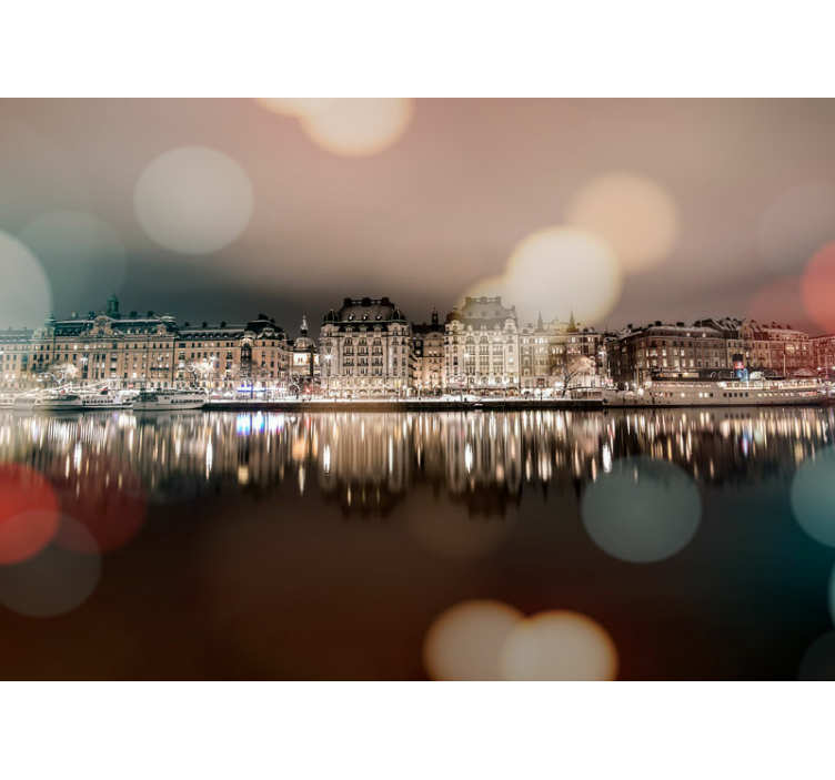 Fototapete Städte malerische stadtreflexion - TenStickers