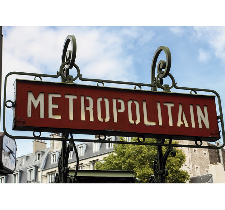 Wandtattoo Paris Wandfoto eingang der metro paris - TenStickers