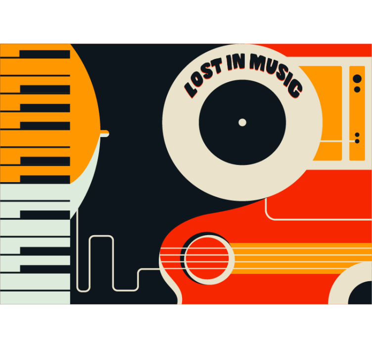 Fototapete Musik klavier-retro-design - TenStickers