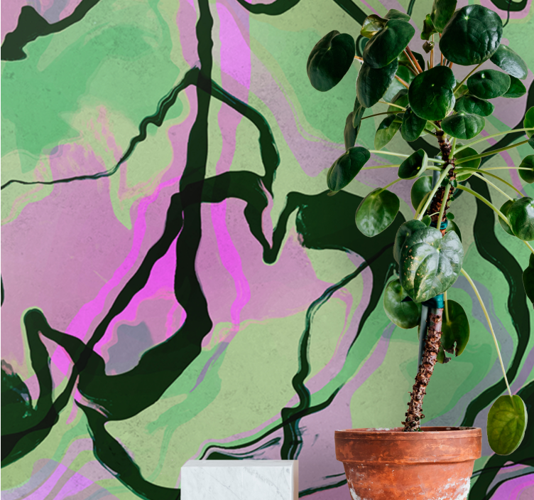 Fototapete abstrakt mit organischer formkomposition - TenStickers