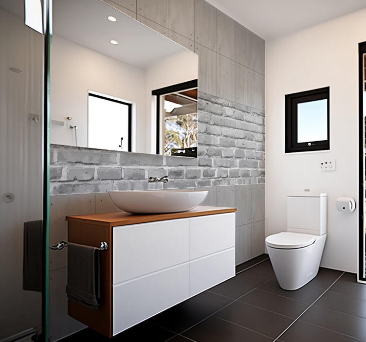 Fototapete Badezimmer betonpaneelen - TenStickers