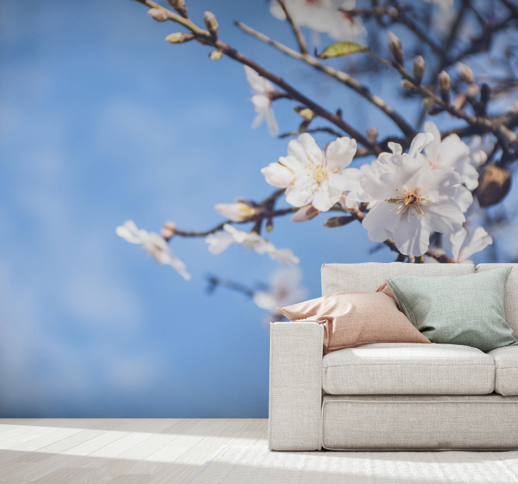 Fototapete Blumen blühende zweige - TenStickers