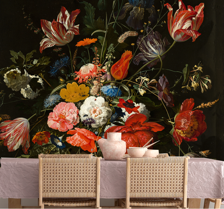 Fototapete Blumen lebendiger blumenstrauß - TenStickers