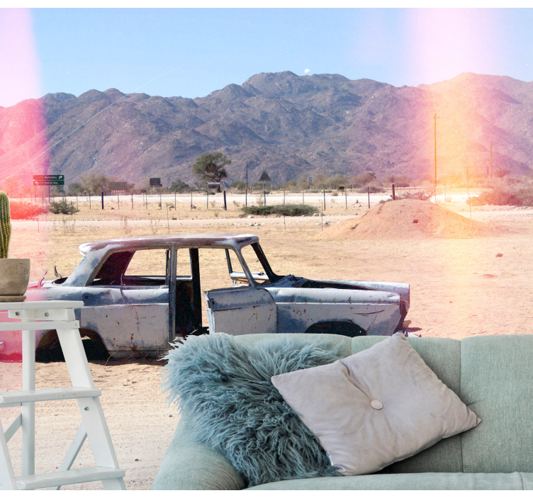 Fototapete Fahrzeuge verlassenes klassisches auto - TenStickers