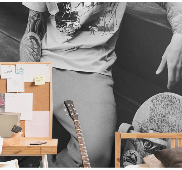 Fototapete Städte und Länder skateboarder im urbanen stil - TenStickers