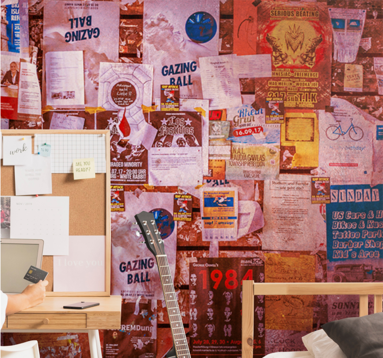 Fototapete graffiti urbane collage poster - TenStickers