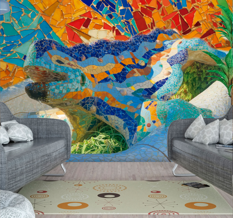 Fototapete Kunst mosaik-serpentinenbilder - TenStickers