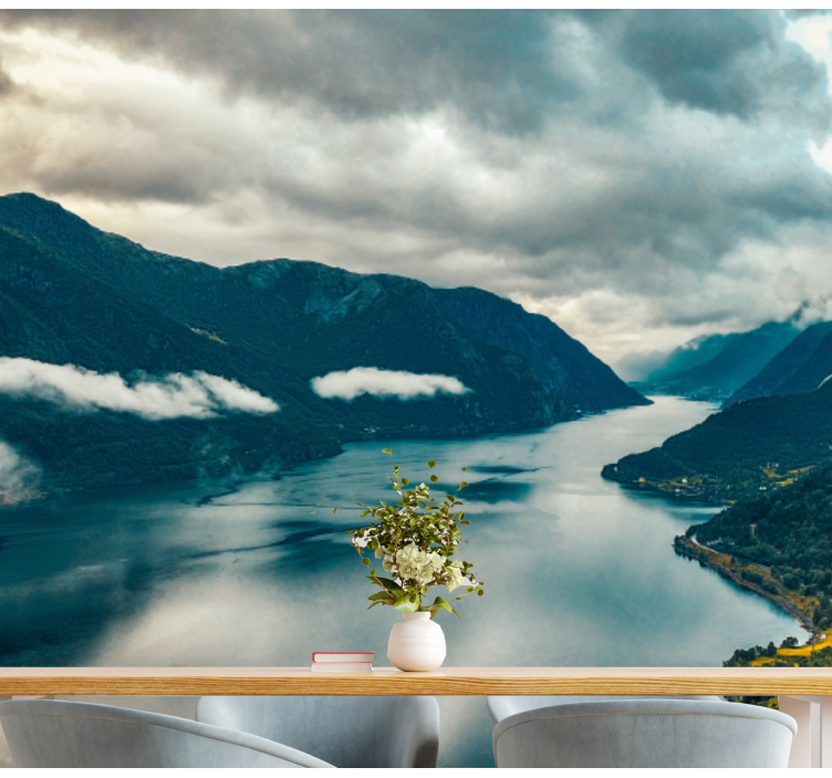 Fototapete landschaften bergsee spiegel - TenStickers