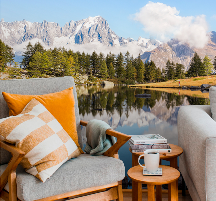 Fototapete landschaften bergspiegelung landschaft - TenStickers