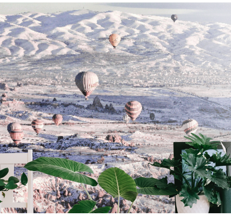 Fototapete Landschaften heißluftballons landschaft - TenStickers