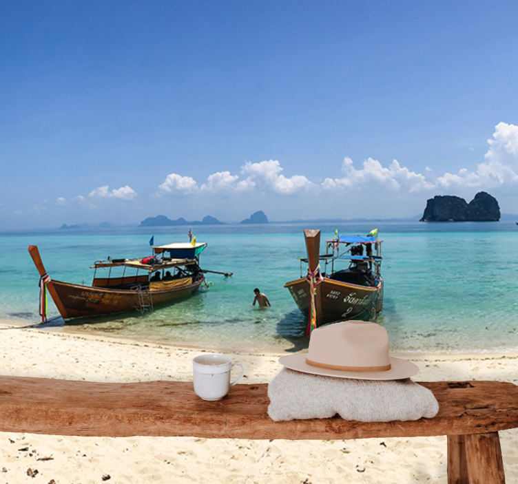 Fototapete landschaften tropische strandlandschaft - TenStickers