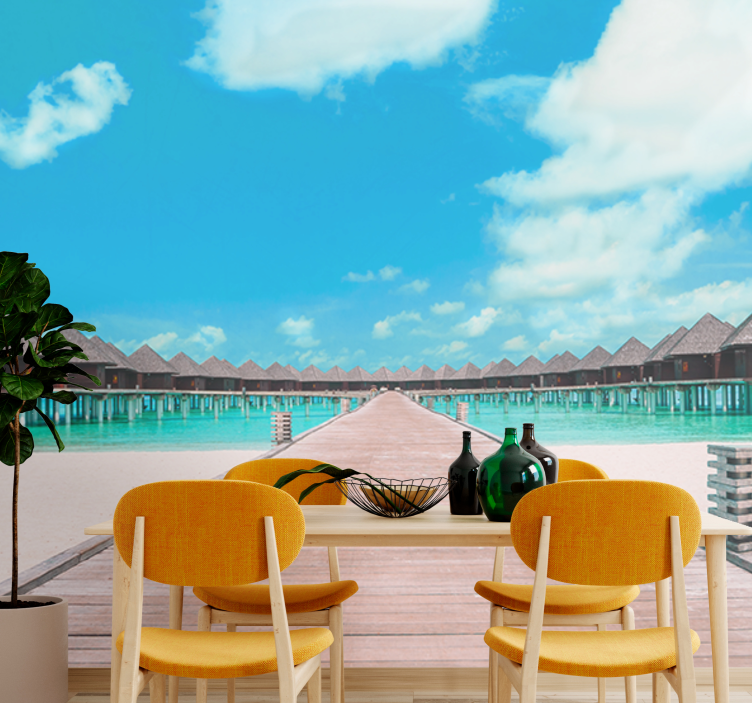 Fototapete landschaften tropischer stegweg - TenStickers