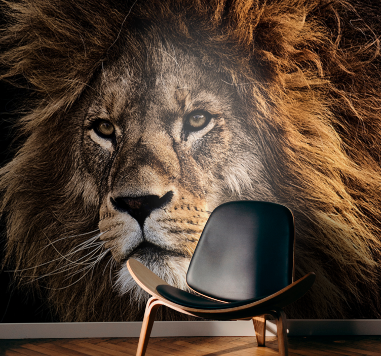 Fototapete löwe majestätisches löwenkunstwerk - TenStickers