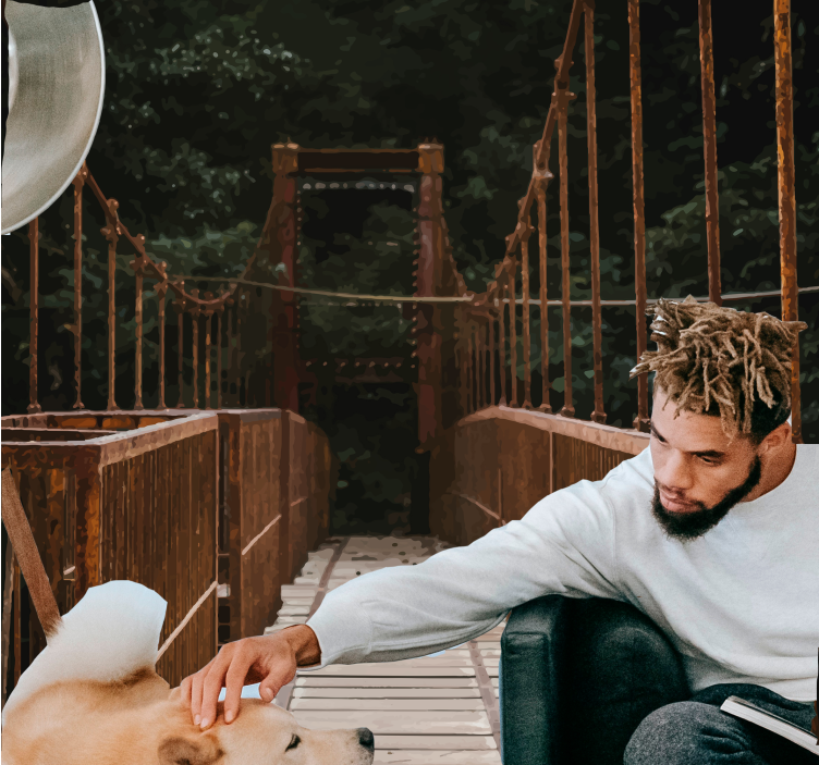 Fototapete natur brücken in der natur - TenStickers