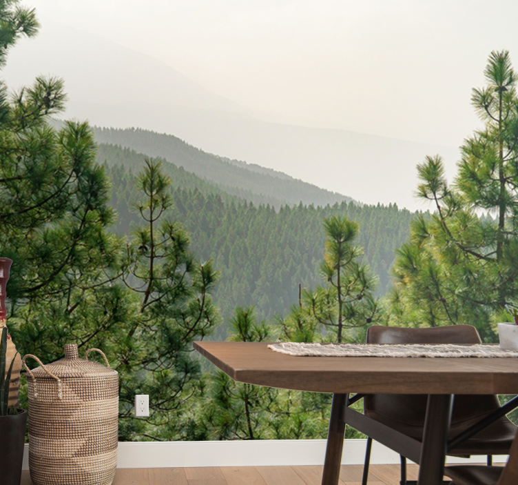 Fototapete natur üppige grüne landschaft - TenStickers