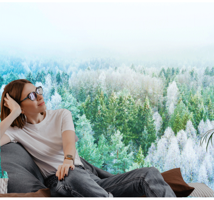 Fototapete Natur waldlandschaftsansicht - TenStickers