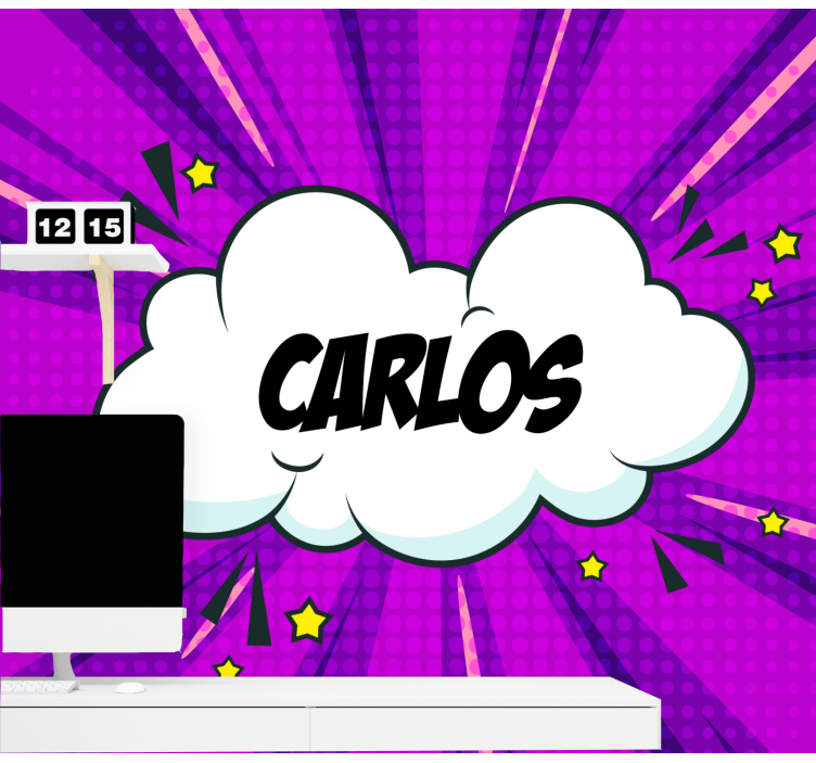 Fototapete Sprüche name im comic-stil - TenStickers