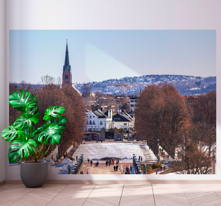 Fototapete Städte malerische stadtstraße - TenStickers