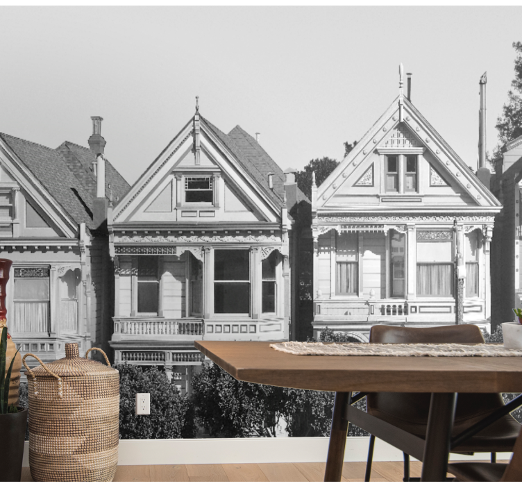 Fototapete Städte viktorianische häuserreihe - TenStickers