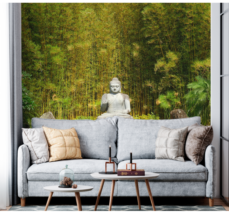 Fototapete Wohnzimmer ruhige buddha-skulptur - TenStickers