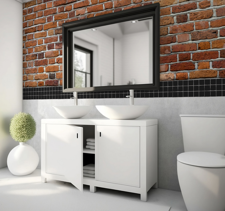 Fototapete Backsteine ​​mit Fliesen - TenStickers