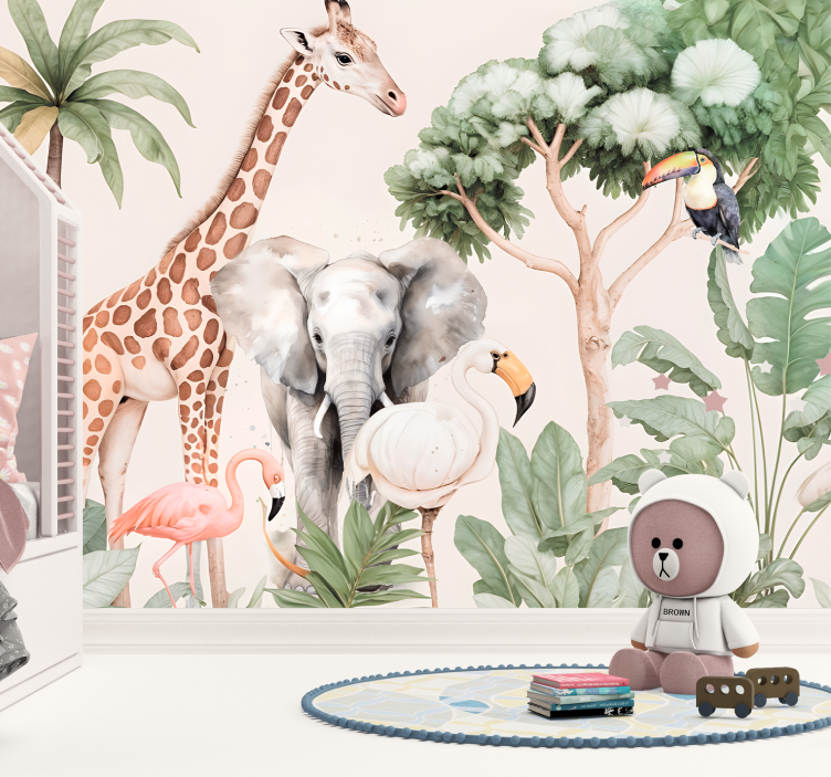 Fototapeten Tiere savannenlandschaft - TenStickers