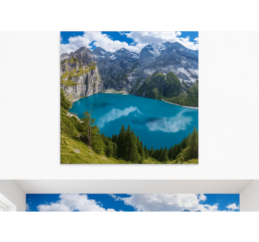 Fototapete Berge goldene Sonnenuntergang Gebirge - TenStickers