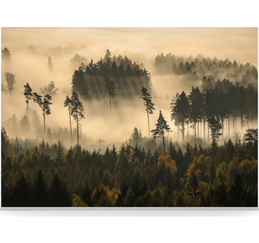 Tapete wald im ätherischen morgennebel - TenStickers