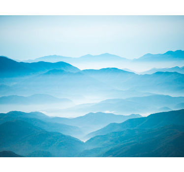 Neblige Berglandschaft Fototapete Berge - TenStickers