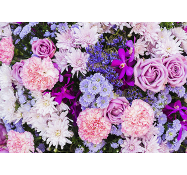 Schöne Blumen florale Fototapete - TenStickers