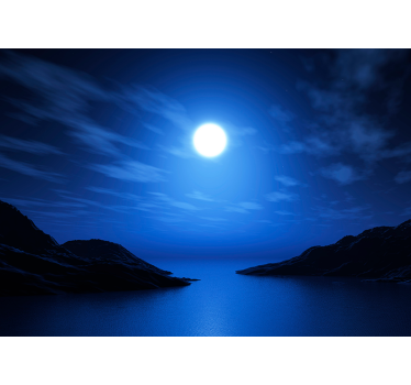 Fototapete Himmel mondnachtszene - TenStickers